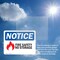 Signmission Fire Safety No Storage OSHA Notice Sign, Plastic, 10in W x 7in L, 2PK OS-2PACK-NS-P-710-L-12655 - alternate 2